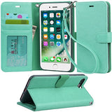 Arae iPhone 7 Plus Premium Leather Wallet Case with Kickstand