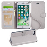 Arae iPhone 7 Plus Premium Leather Wallet Case with Kickstand