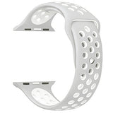 OULUOQI Breathable Soft Silicone Replacement Band for Apple Watch