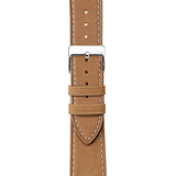 Marge Plus Genuine Leather Apple Watch Replacement Band with Stainless Metal Clasp