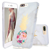Flower Pineapple Design Soft Bumper Case for iPhone 7 Plus / iPhone 8 Plus