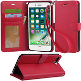 Arae iPhone 7 Plus Premium Leather Wallet Case with Kickstand